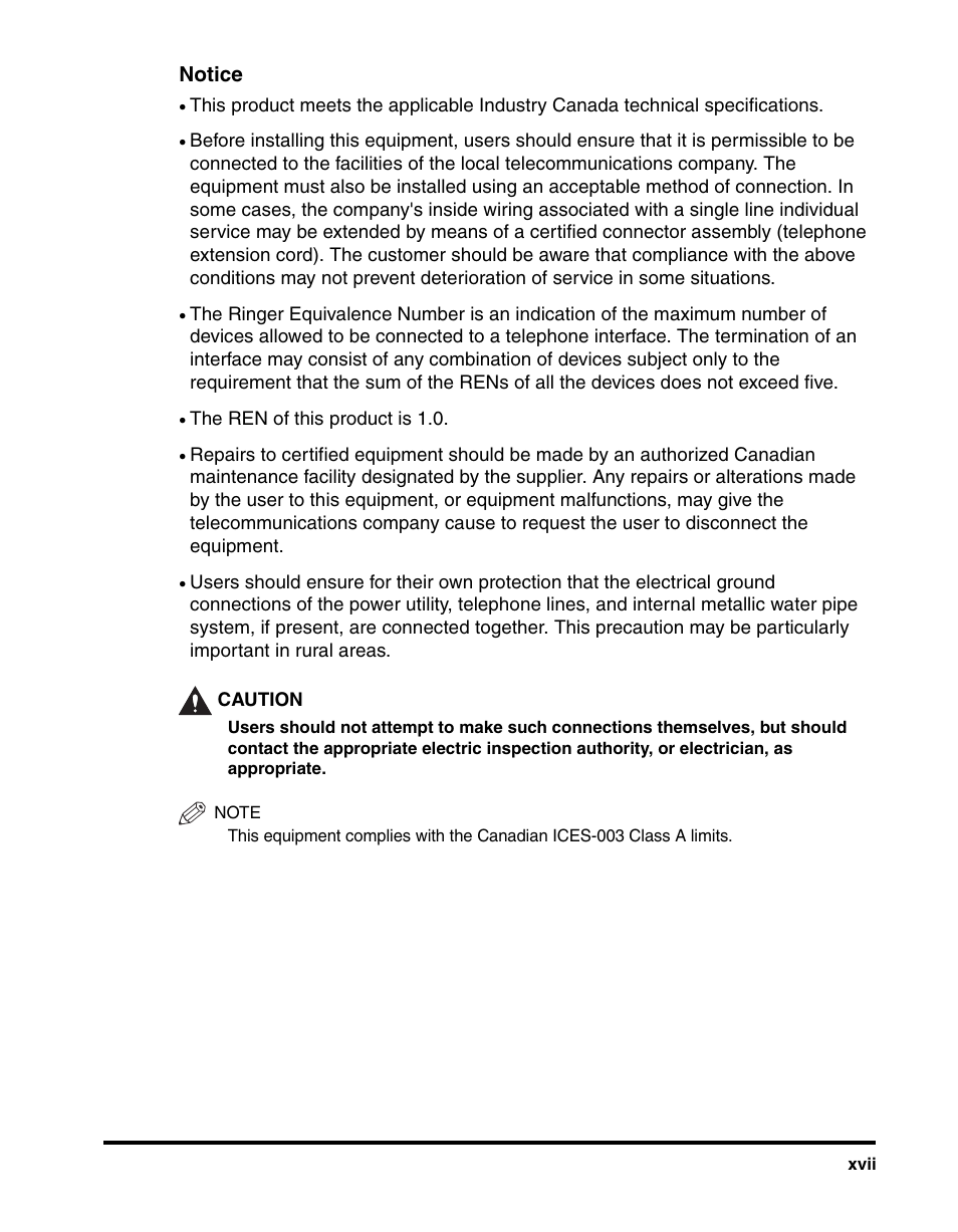 Notice | Canon IMAGERUNNER 2230 User Manual | Page 19 / 352