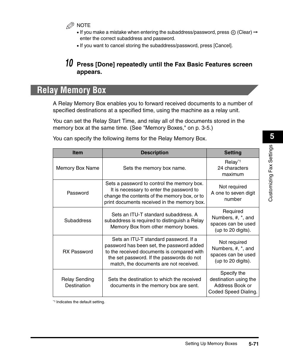 Relay memory box, Relay memory box -71 | Canon IMAGERUNNER 2230 User Manual | Page 237 / 352