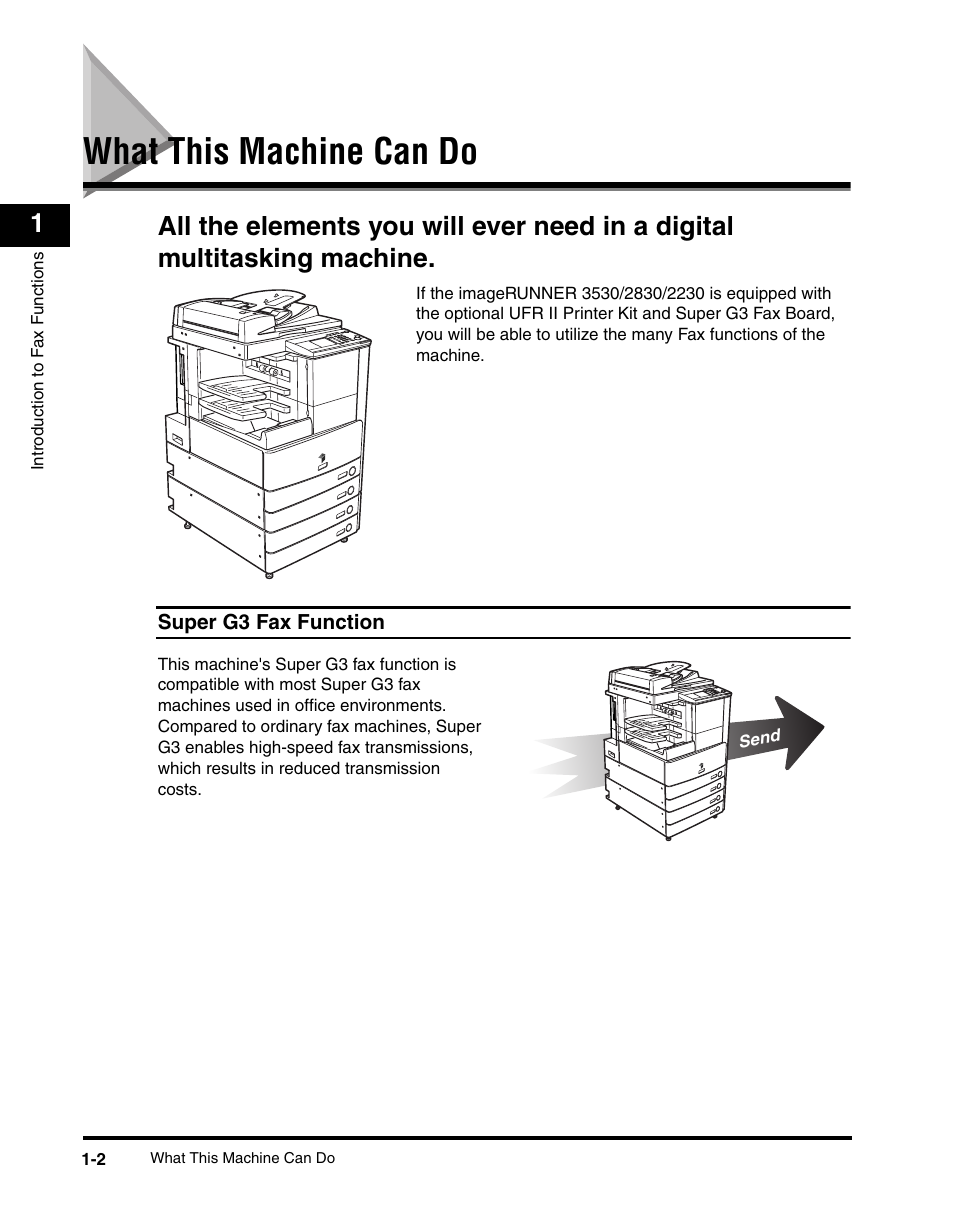 What this machine can do, What this machine can do -2 | Canon IMAGERUNNER 2230 User Manual | Page 26 / 352