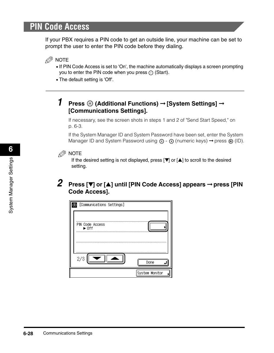 Pin code access, Pin code access -28 | Canon IMAGERUNNER 2230 User Manual | Page 284 / 352