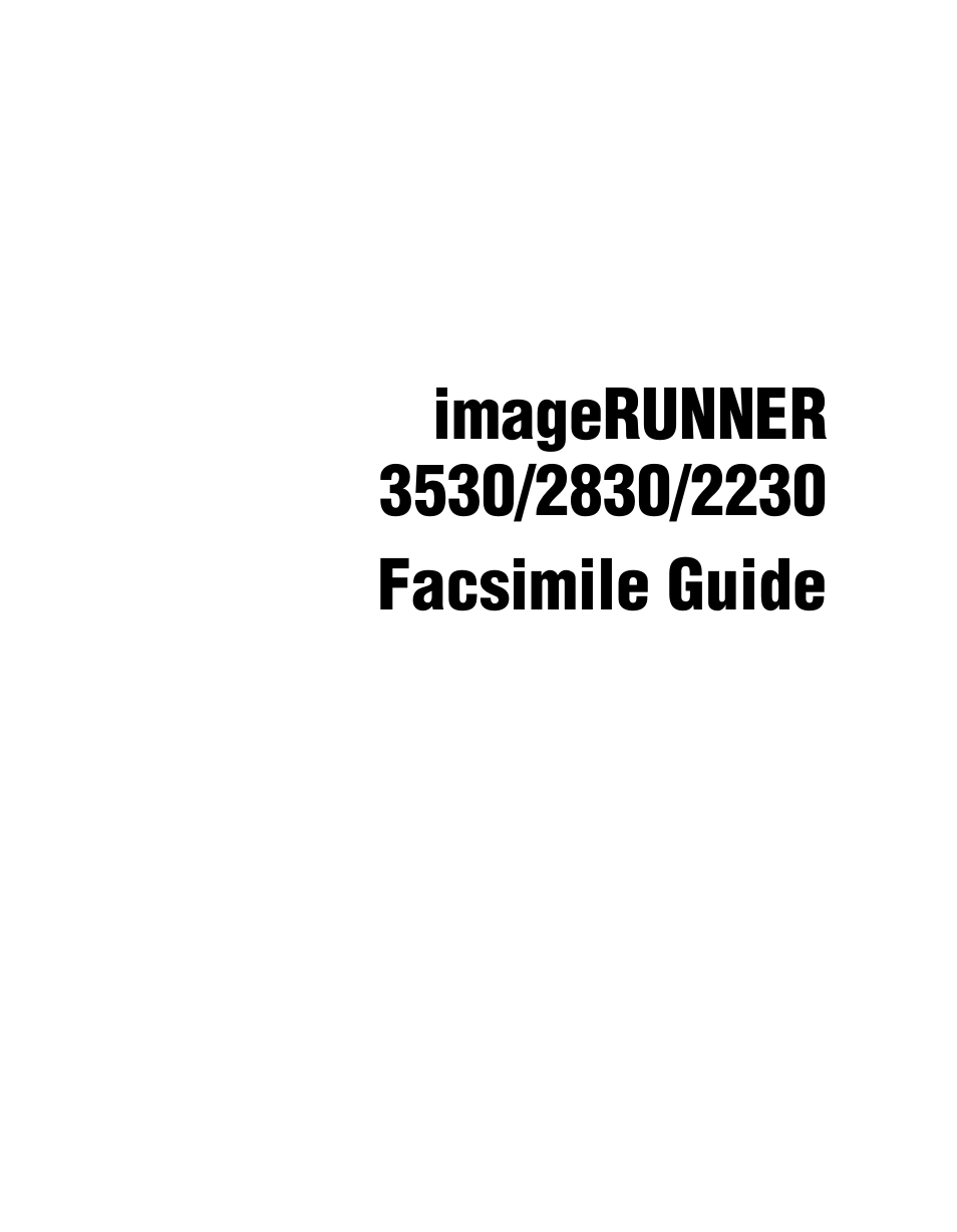 Canon IMAGERUNNER 2230 User Manual | Page 3 / 352