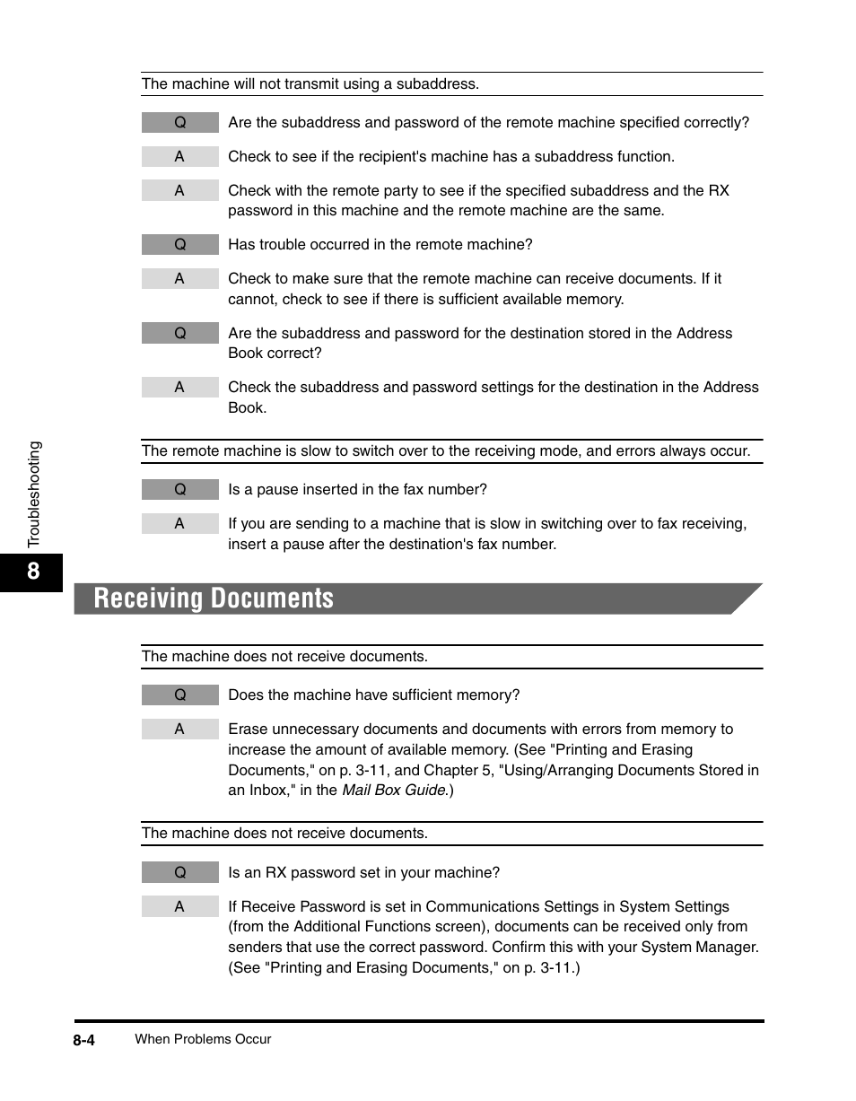 Receiving documents, Receiving documents -4 | Canon IMAGERUNNER 2230 User Manual | Page 312 / 352