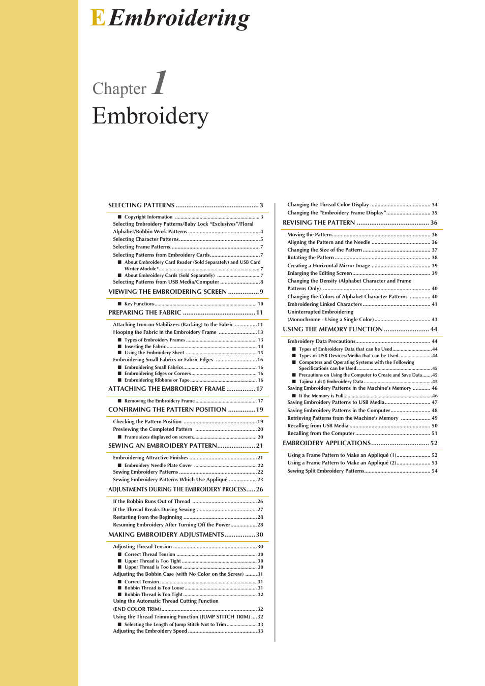 Eembroidering embroidery, Chapter | Baby Lock Spirit (BLPY) Instruction and Reference Guide User Manual | Page 68 / 184