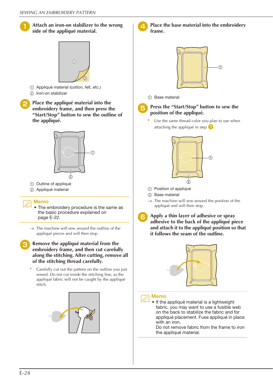 E-24 | Baby Lock Spirit (BLPY) Instruction and Reference Guide User Manual | Page 90 / 184