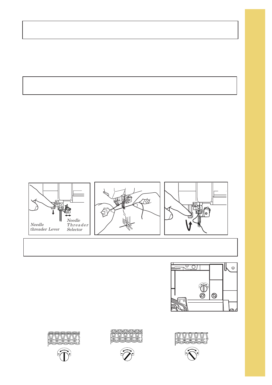 Left needle looper thread fine-tuning screw, Needle threader, Bc d | Baby Lock Imagine Wave (Previous Model) (BLE3ATW) Instruction and Reference Guide User Manual | Page 15 / 56