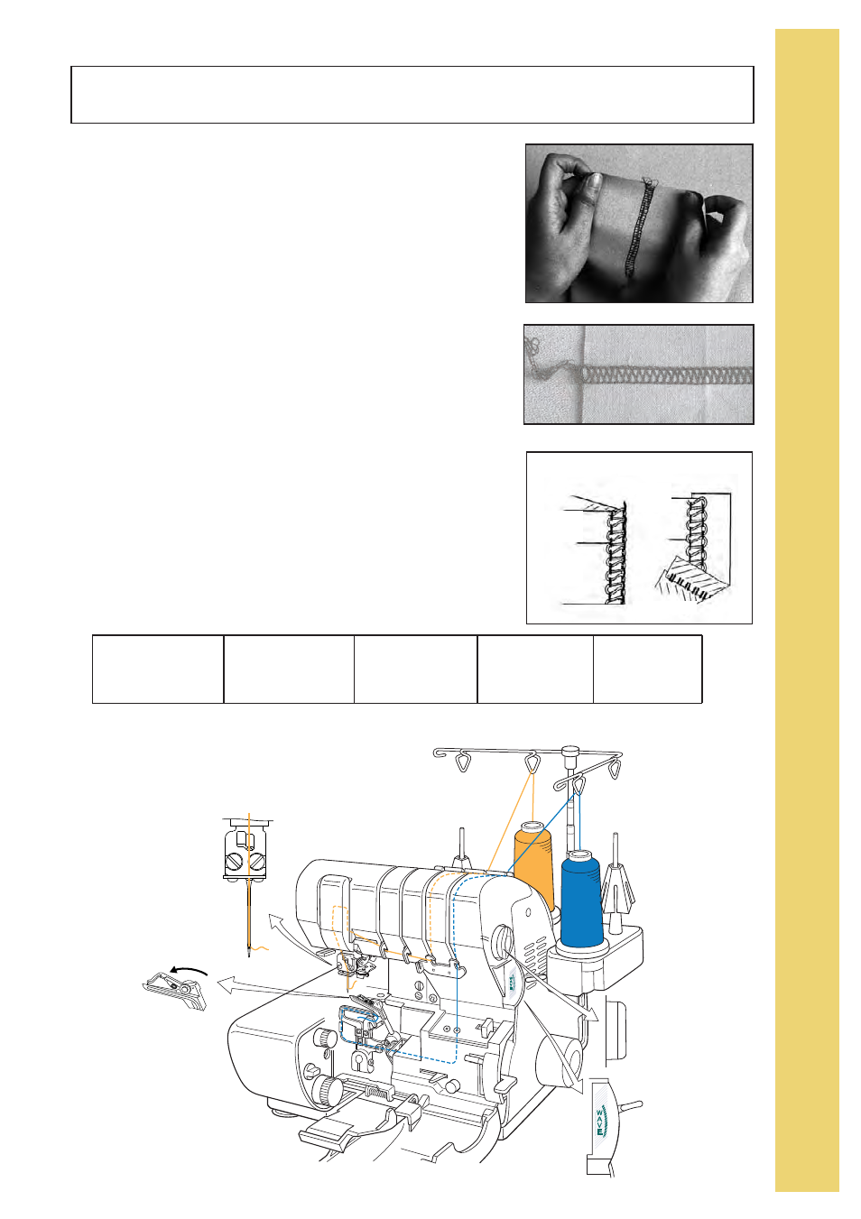 Thread flatlock - narrow, Ab c | Baby Lock Imagine Wave (Previous Model) (BLE3ATW) Instruction and Reference Guide User Manual | Page 29 / 56
