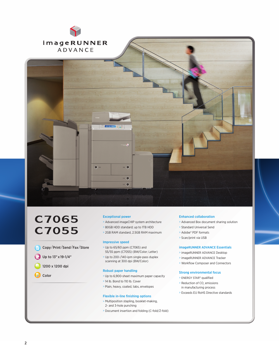 Canon IMAGERUNNER ADVANCE C7055 User Manual | Page 2 / 12