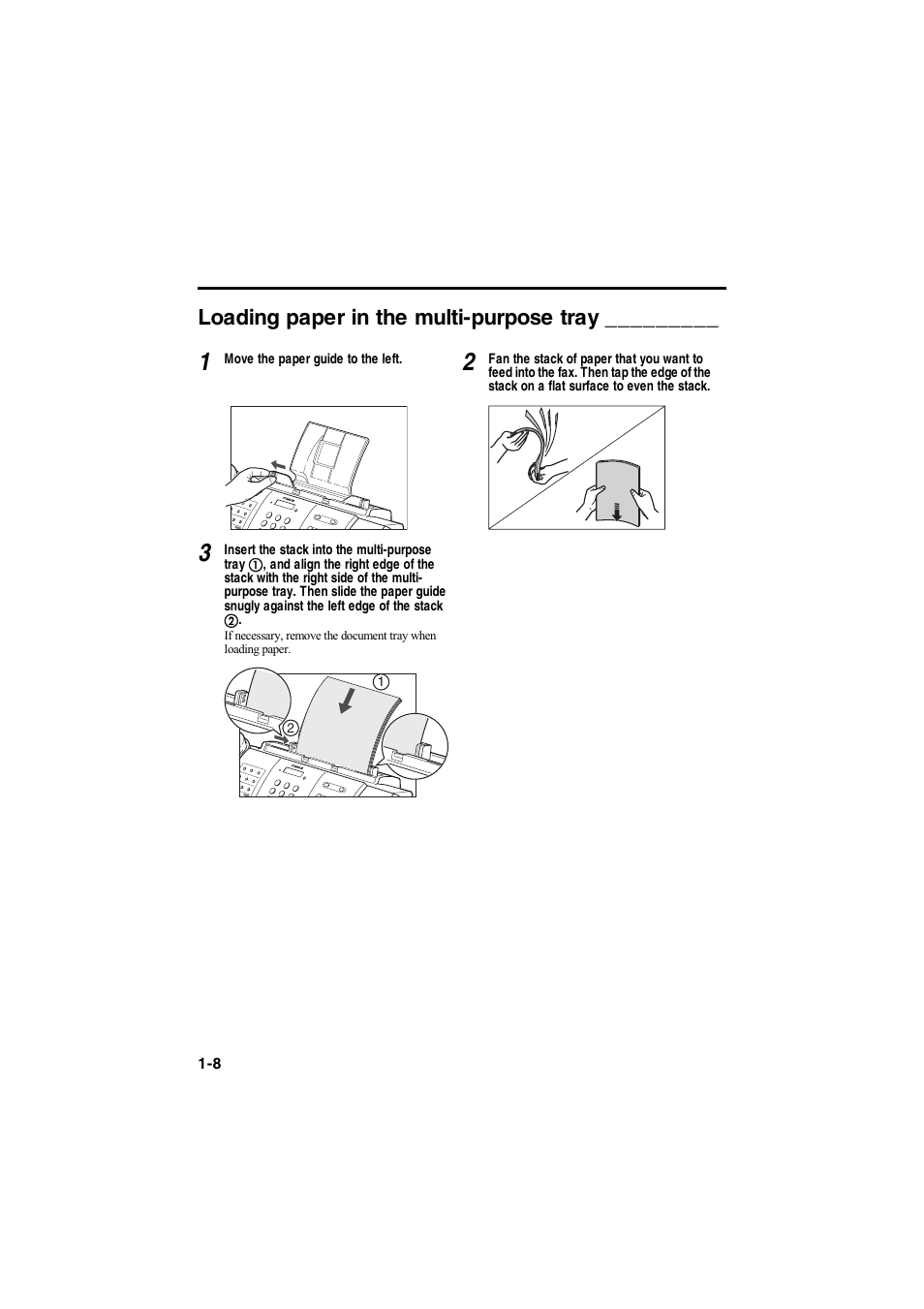 Loading paper in the multi-purpose tray | Canon B115 User Manual | Page 103 / 118