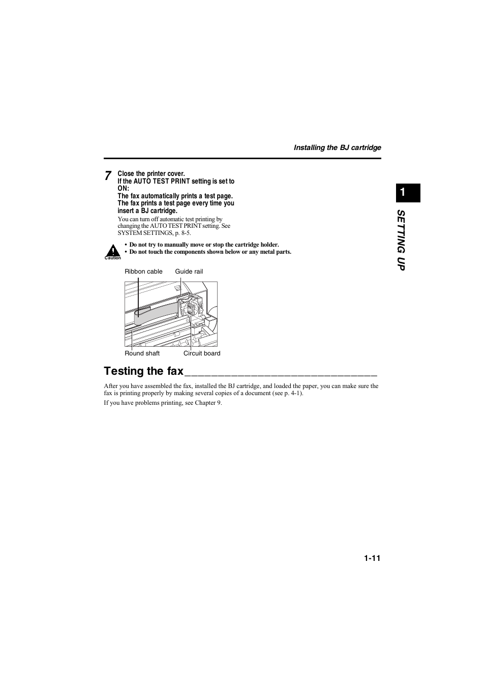 Testing the fax | Canon B115 User Manual | Page 106 / 118