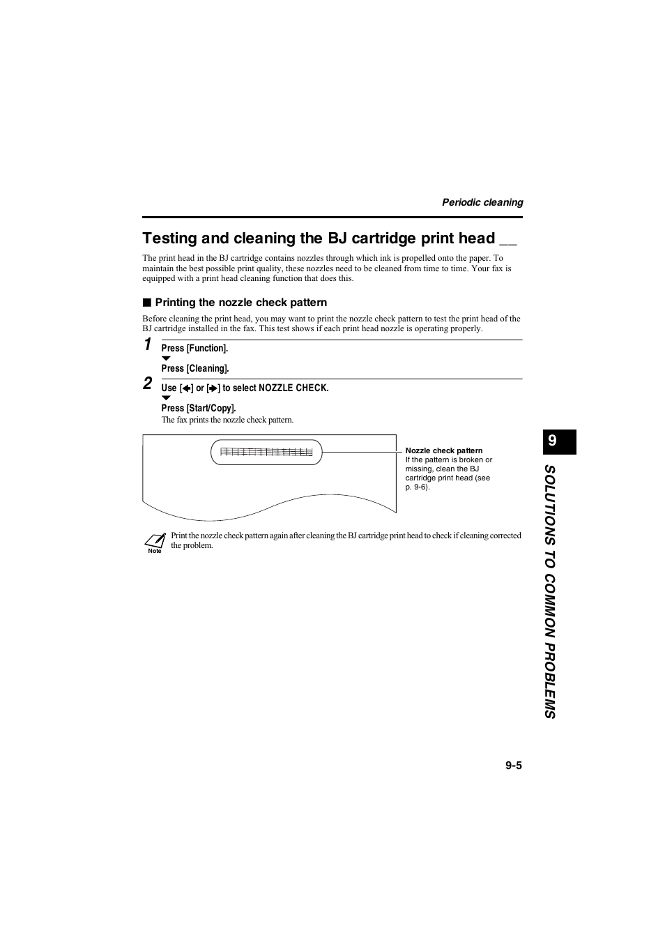 Testing and cleaning the bj cartridge print head | Canon B115 User Manual | Page 22 / 118