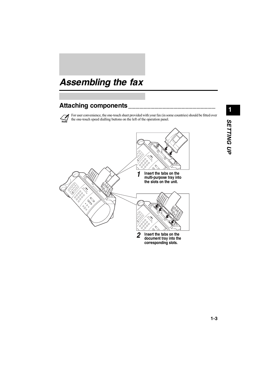 Assembling the fax | Canon B115 User Manual | Page 98 / 118