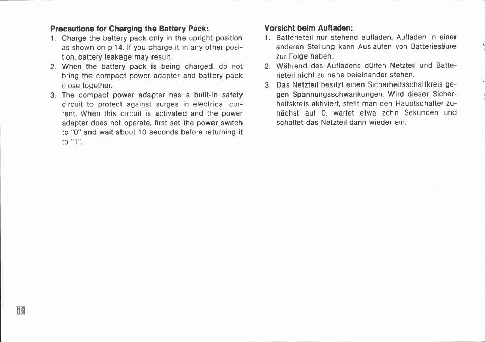 Schalterstellung am antennenwähler, Schalterstellung am antennen­ wähler | Canon CA-30 User Manual | Page 16 / 34