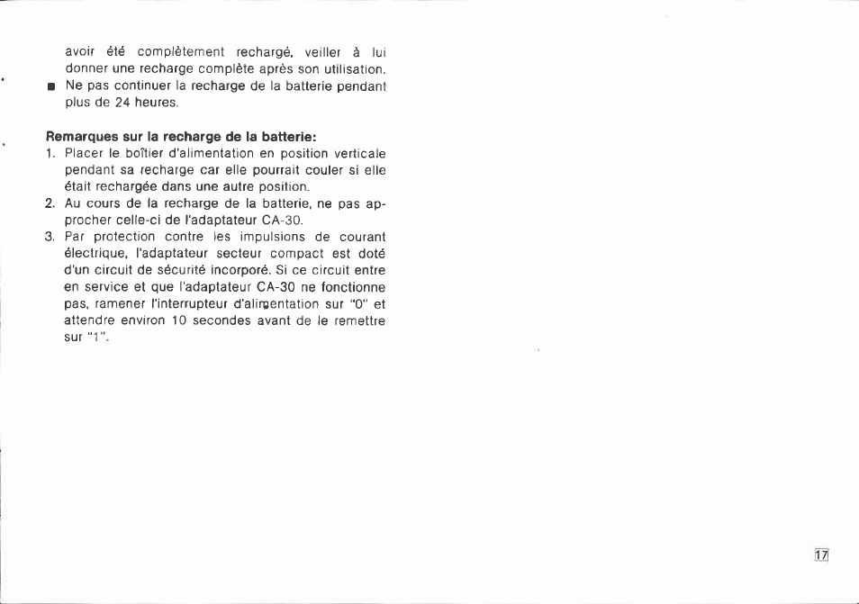 Réglage du sélecteur d’antenne | Canon CA-30 User Manual | Page 17 / 34
