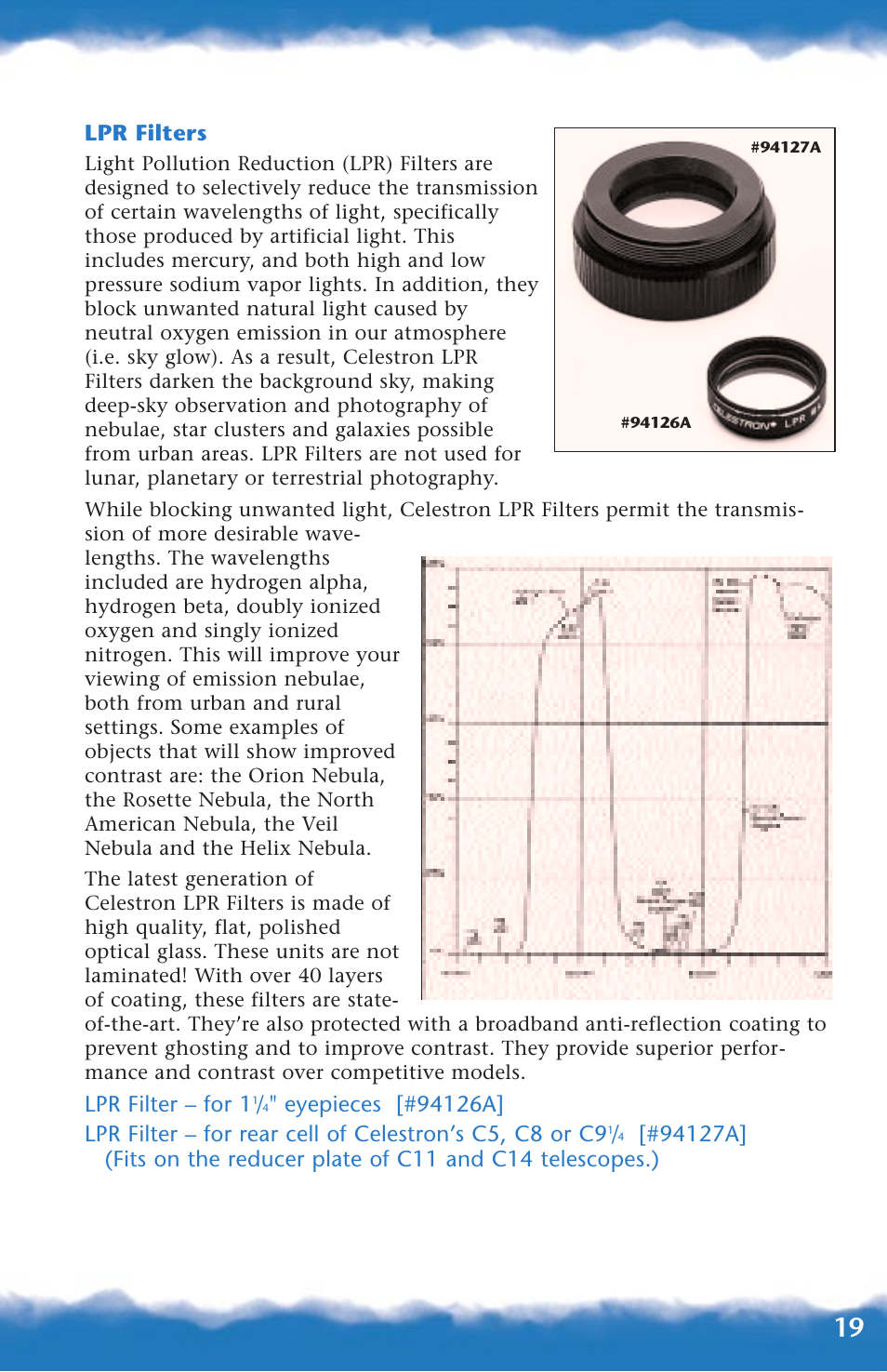 Lpr filters, Lpr filter – for 1 | Canon 93517 User Manual | Page 19 / 36
