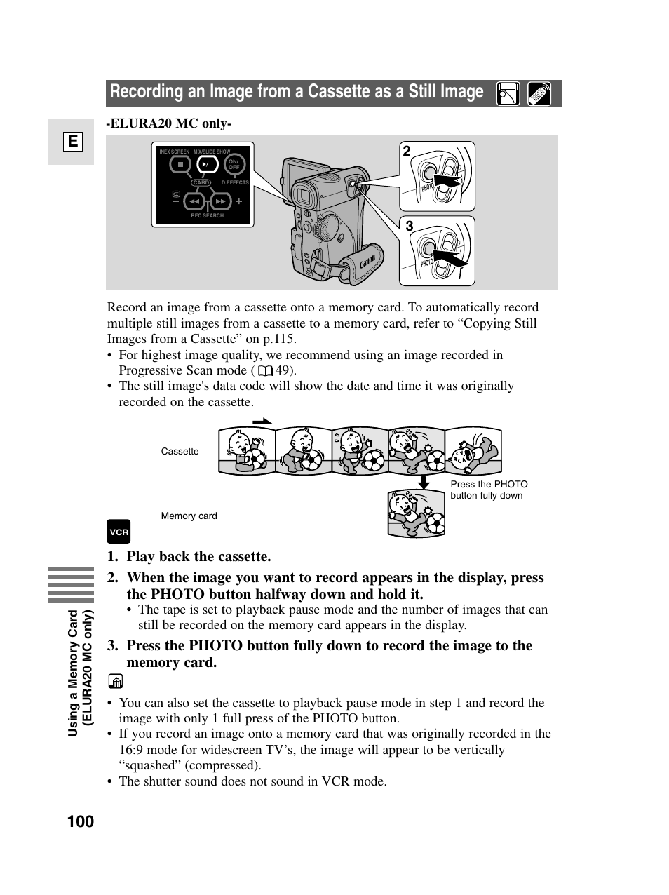 100 e | Canon elura20 User Manual | Page 100 / 152