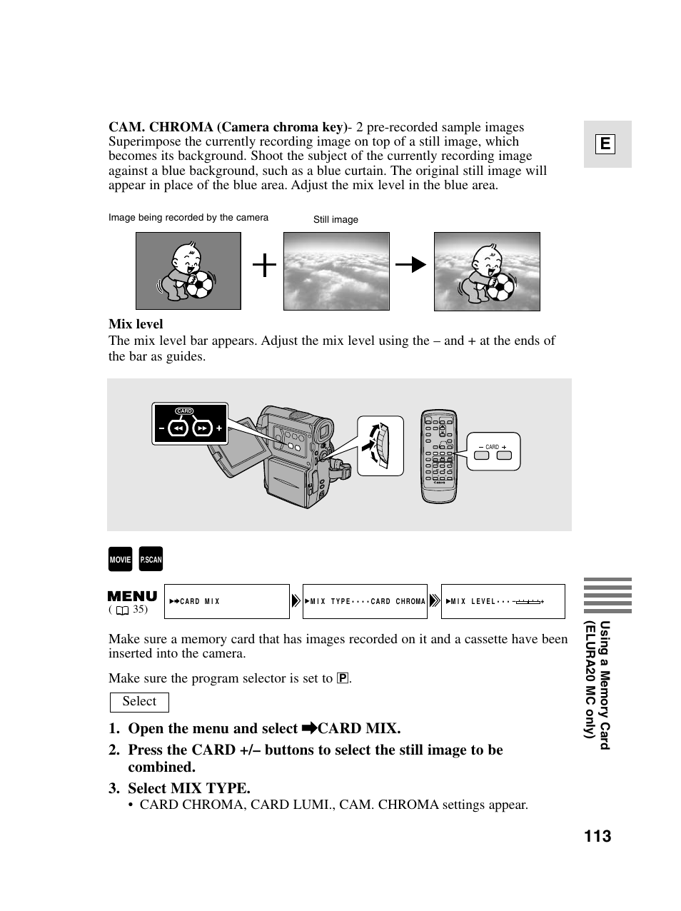 113 e | Canon elura20 User Manual | Page 113 / 152