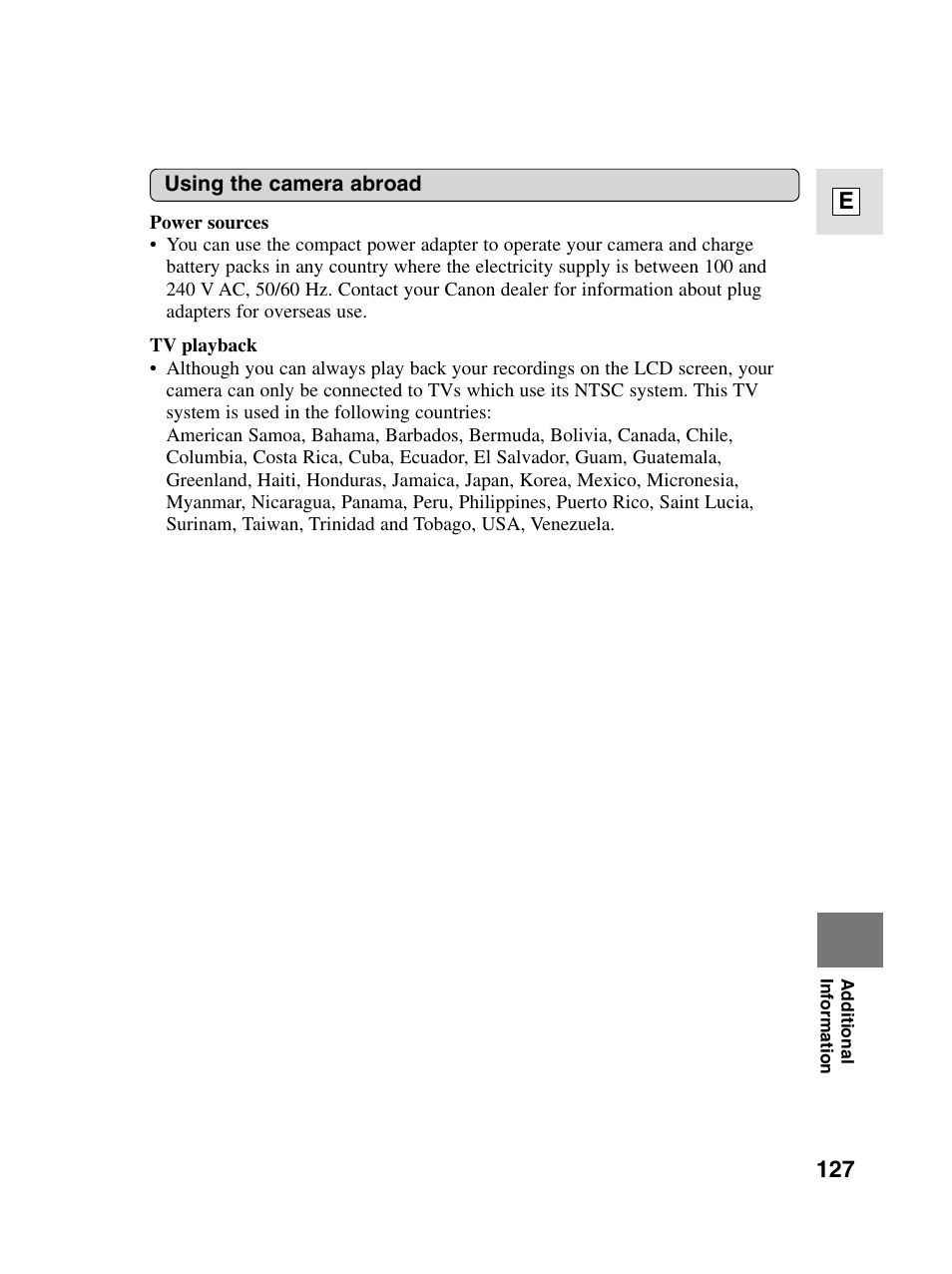 Canon elura20 User Manual | Page 127 / 152