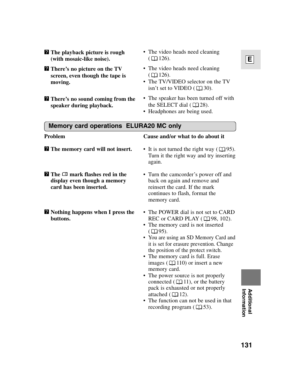 131 e | Canon elura20 User Manual | Page 131 / 152
