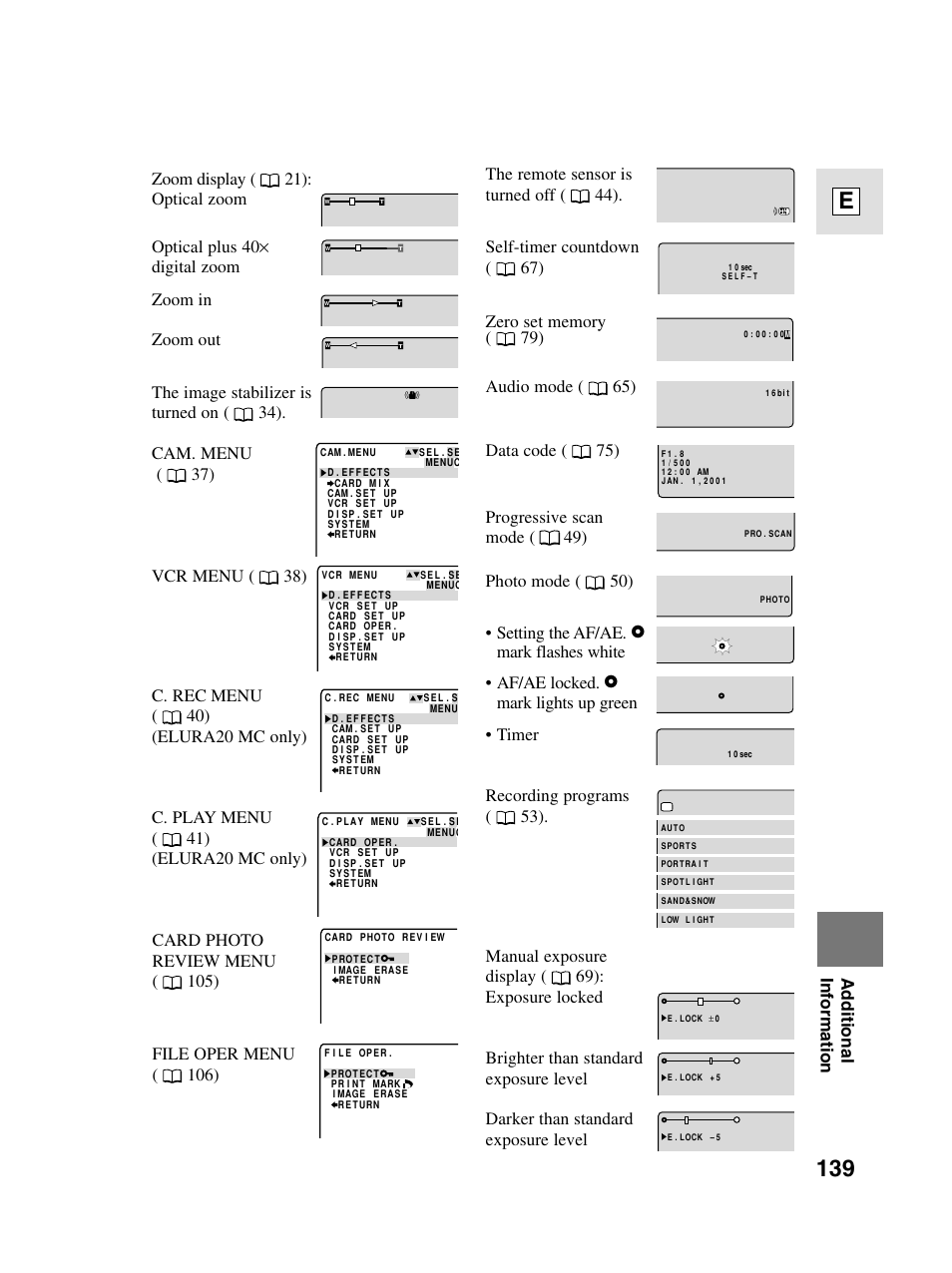 139 e | Canon elura20 User Manual | Page 139 / 152