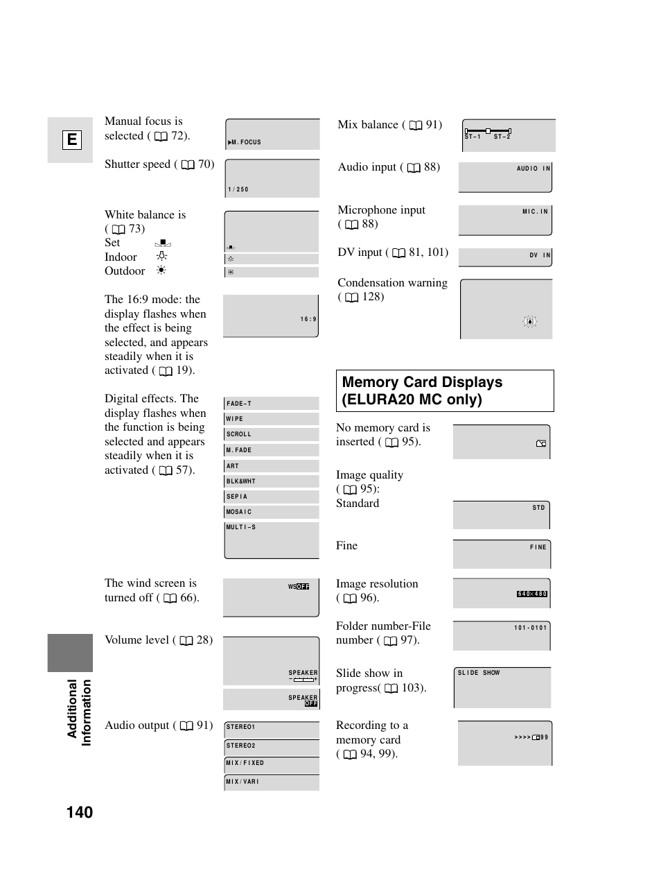 140 e | Canon elura20 User Manual | Page 140 / 152