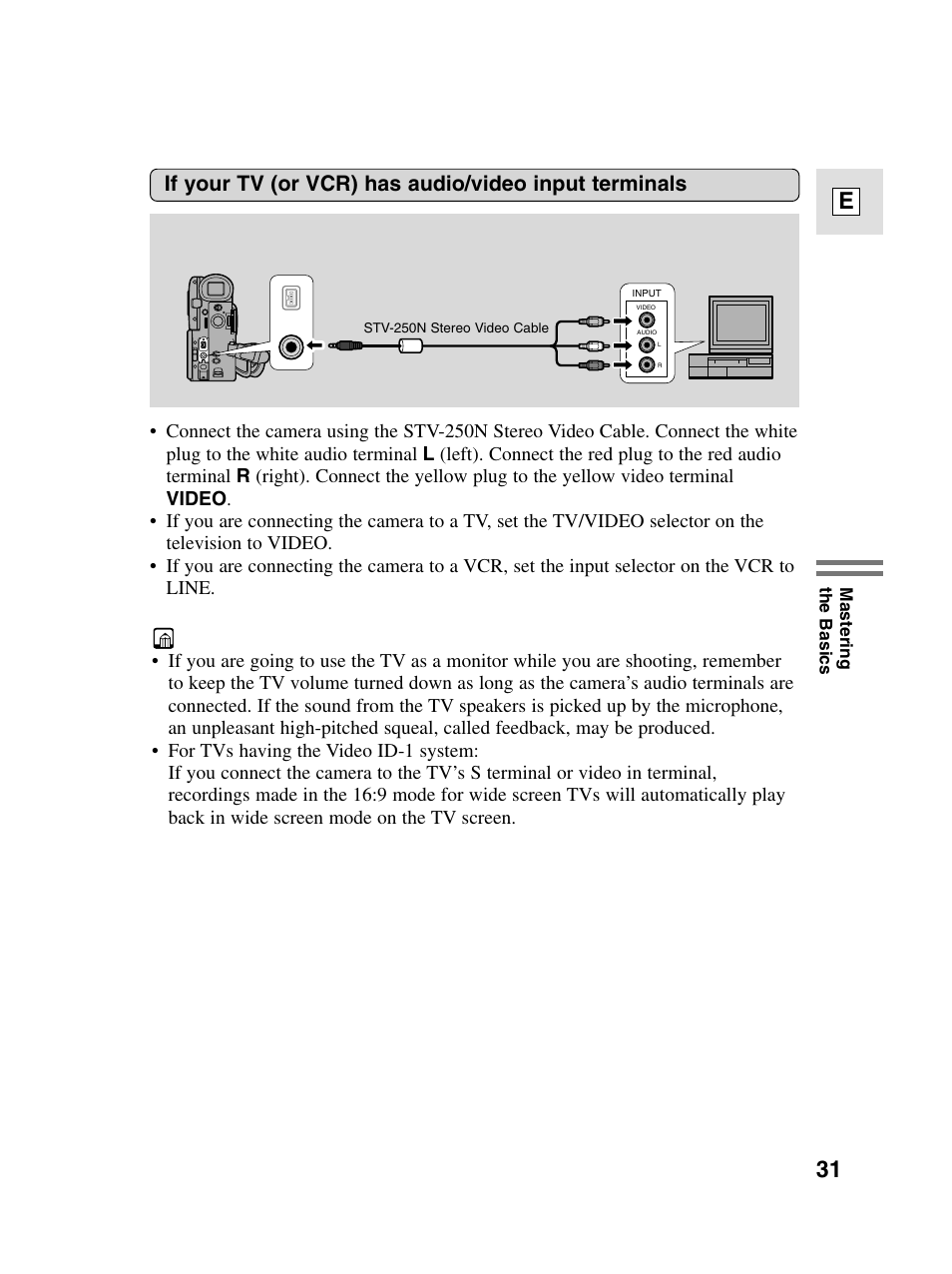 31 e | Canon elura20 User Manual | Page 31 / 152