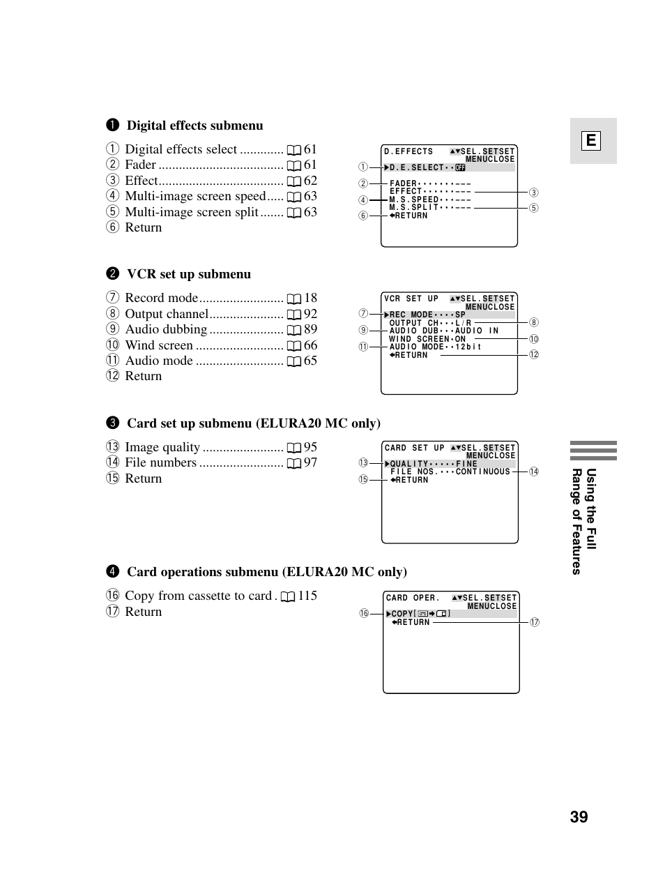 39 e | Canon elura20 User Manual | Page 39 / 152