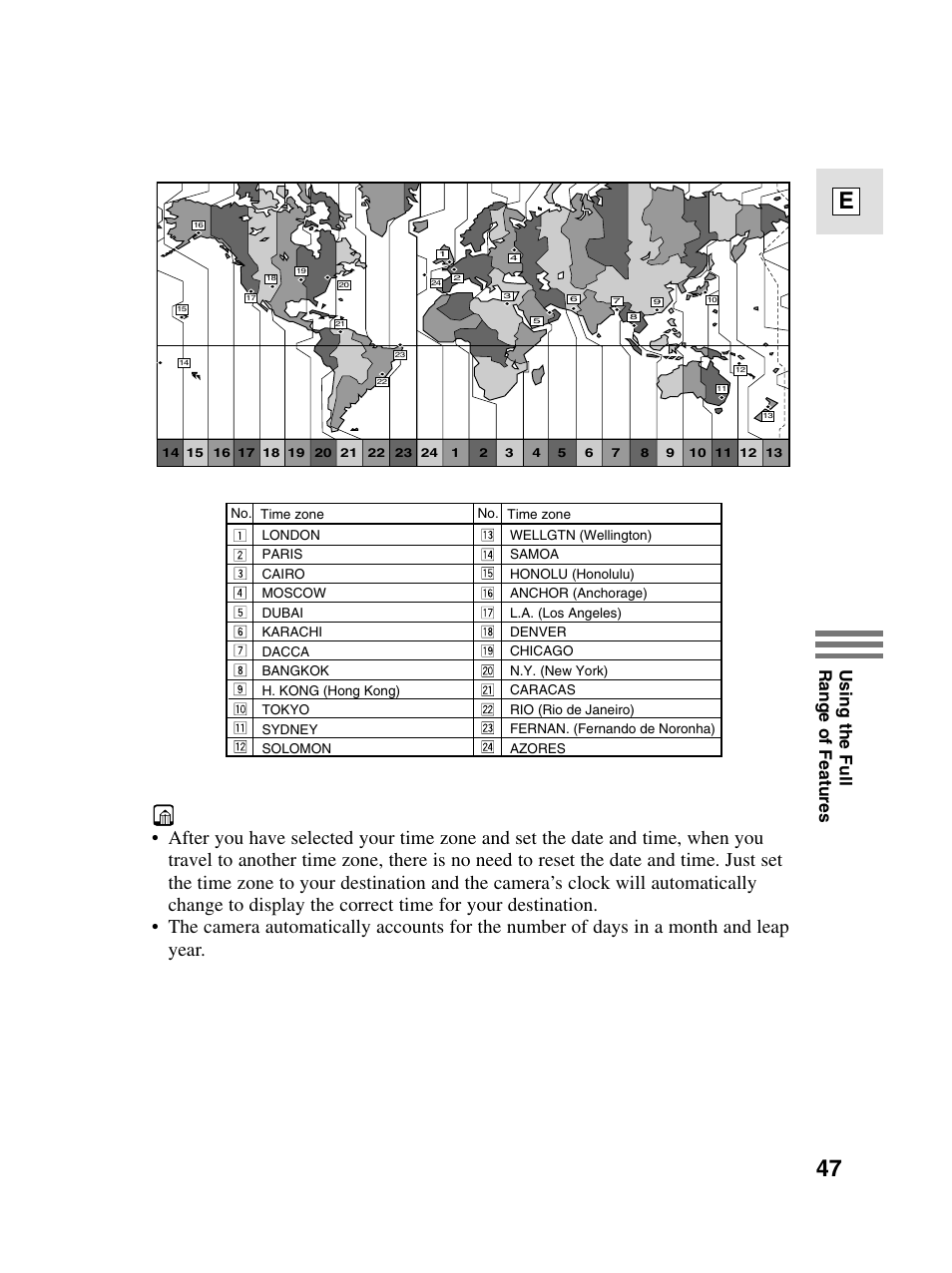47 e, Using the full range of features | Canon elura20 User Manual | Page 47 / 152