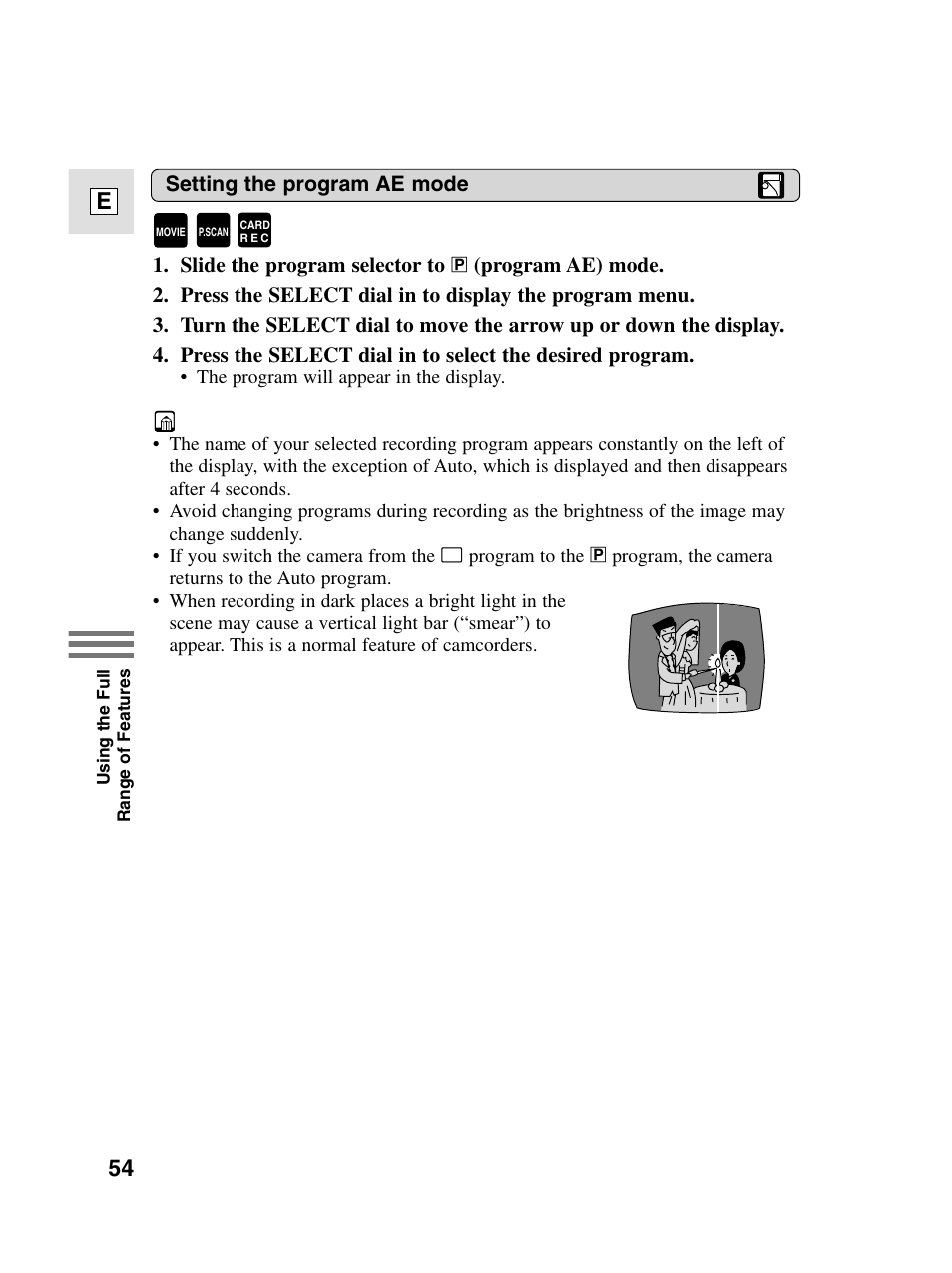 54 e | Canon elura20 User Manual | Page 54 / 152