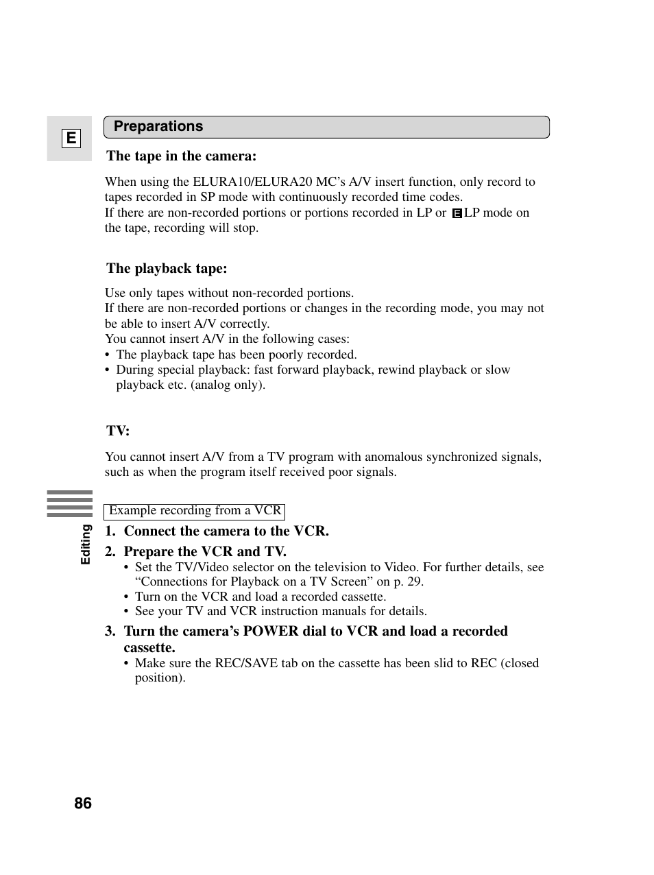 Canon elura20 User Manual | Page 86 / 152