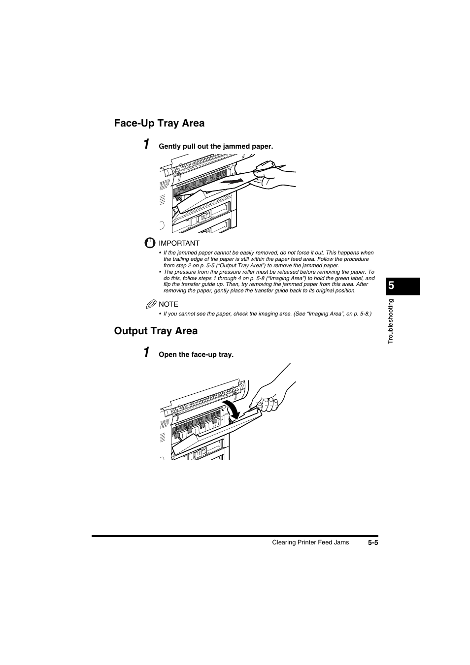 Face-up tray area, Output tray area | Canon FAX-L2000IP  EN User Manual | Page 103 / 108