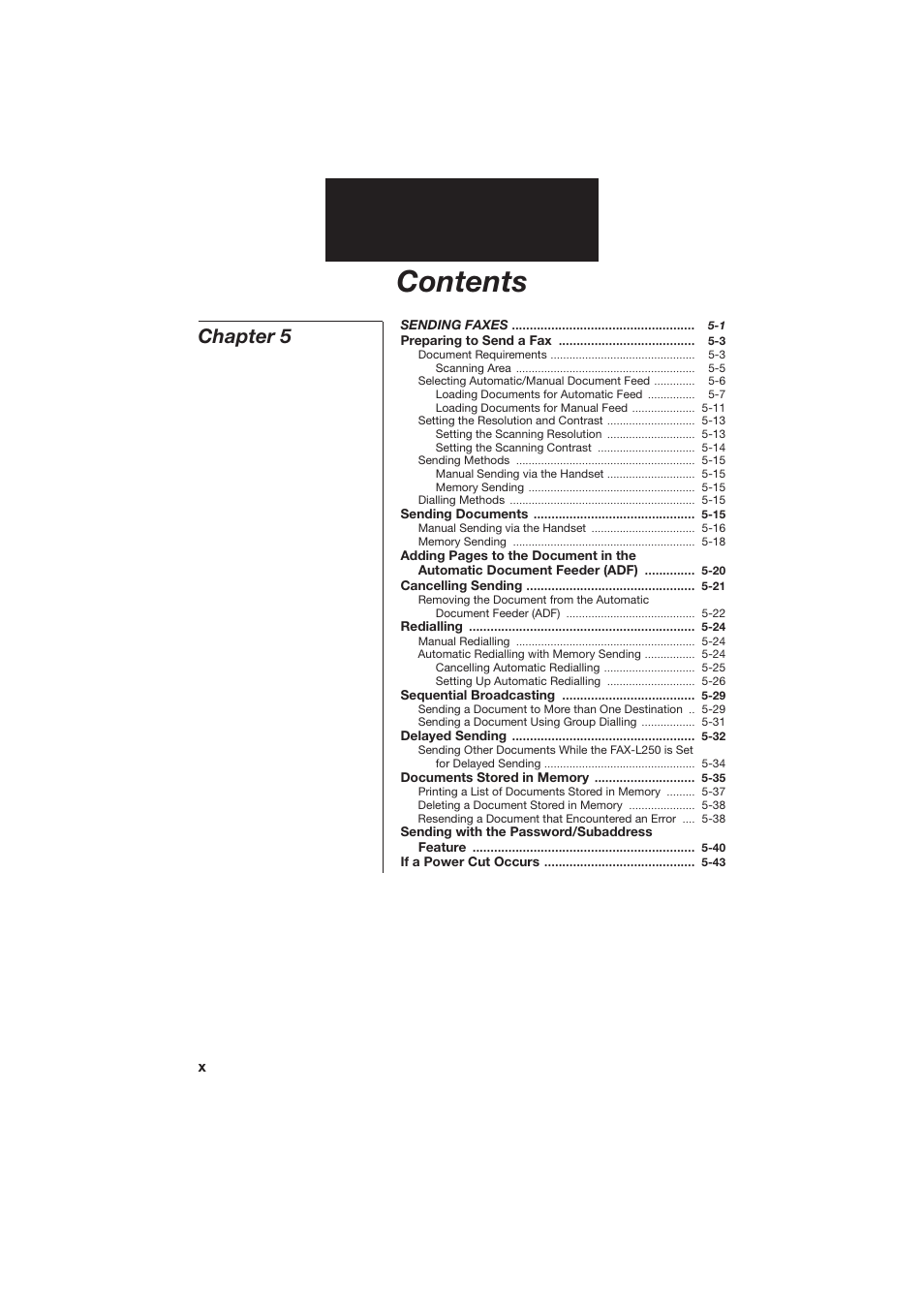 Canon L250 User Manual | Page 10 / 282