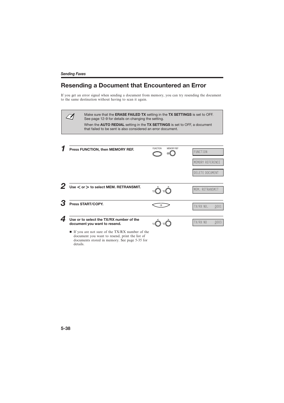 Resending a document that encountered an error | Canon L250 User Manual | Page 140 / 282