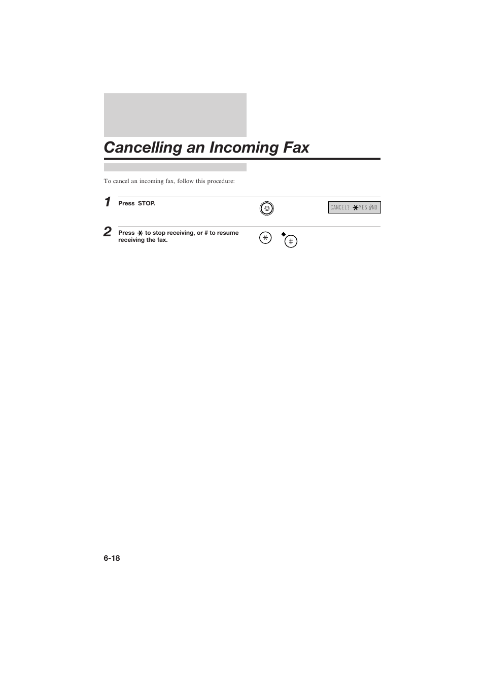 Cancelling an incoming fax | Canon L250 User Manual | Page 164 / 282