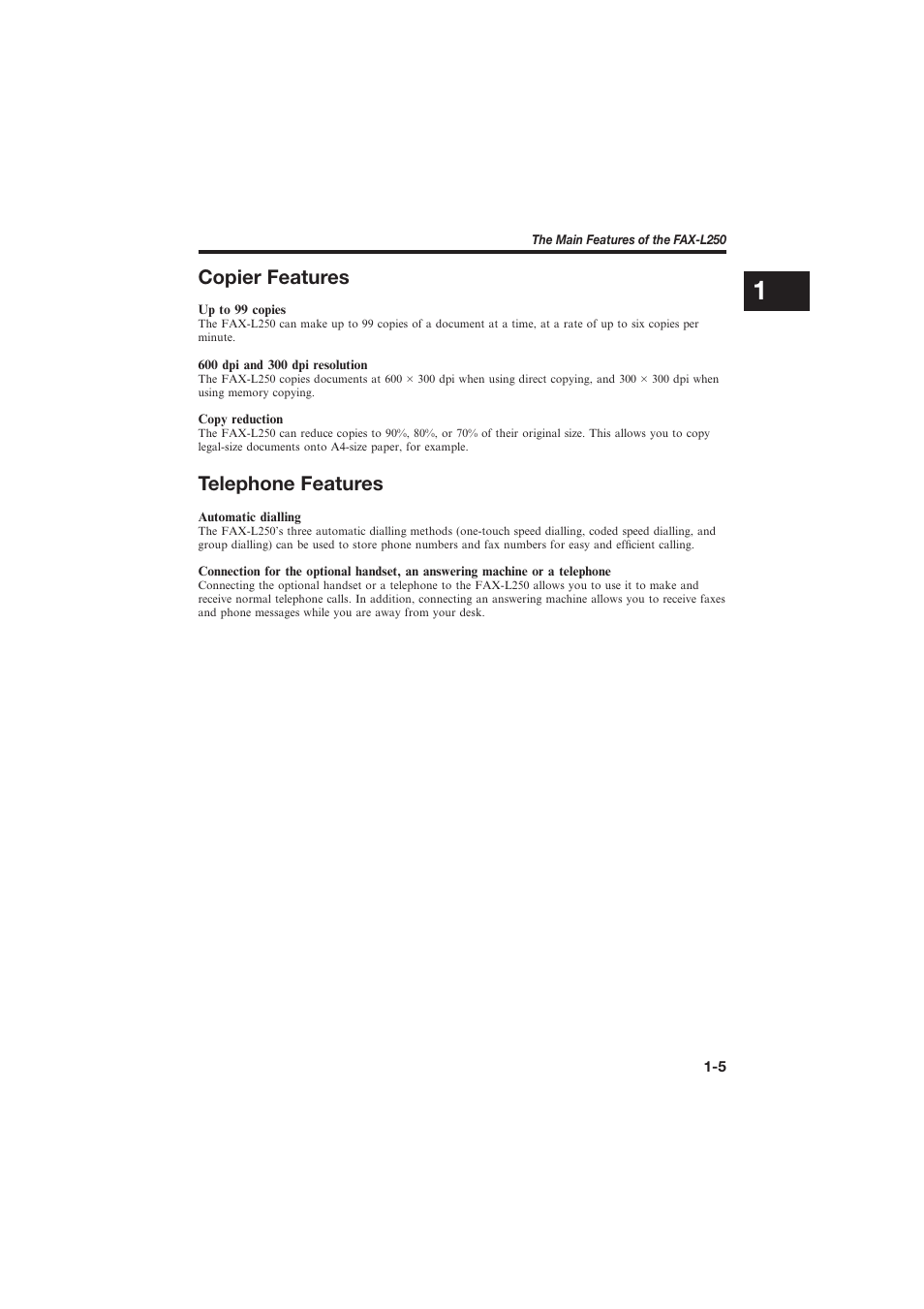 Canon L250 User Manual | Page 19 / 282