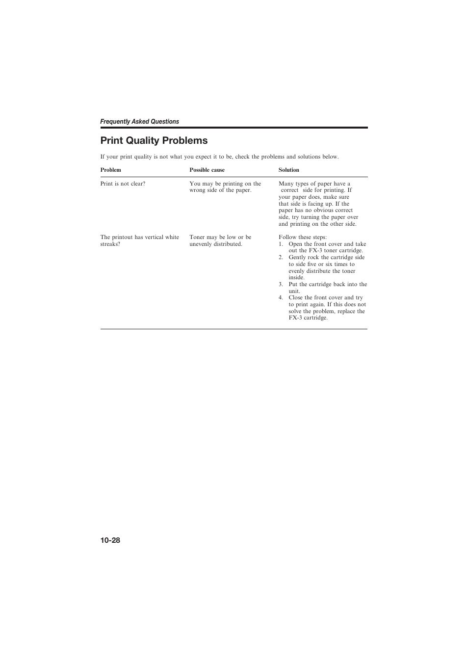 Print quality problems | Canon L250 User Manual | Page 224 / 282