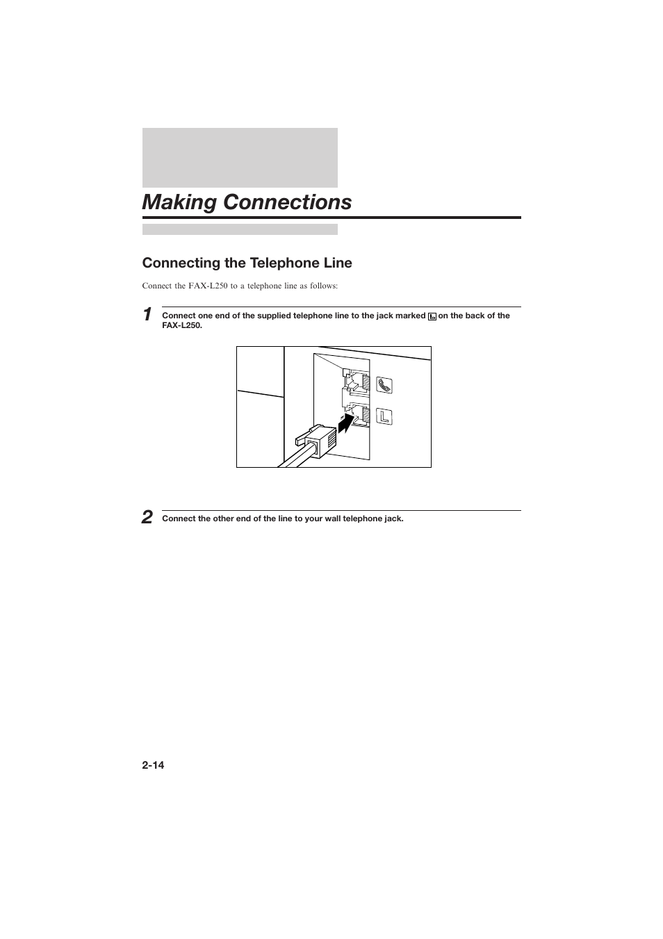 Making connections | Canon L250 User Manual | Page 40 / 282
