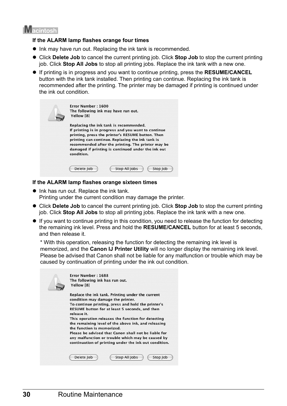 30 routine maintenance | Canon Pixma  iP4300 User Manual | Page 34 / 102