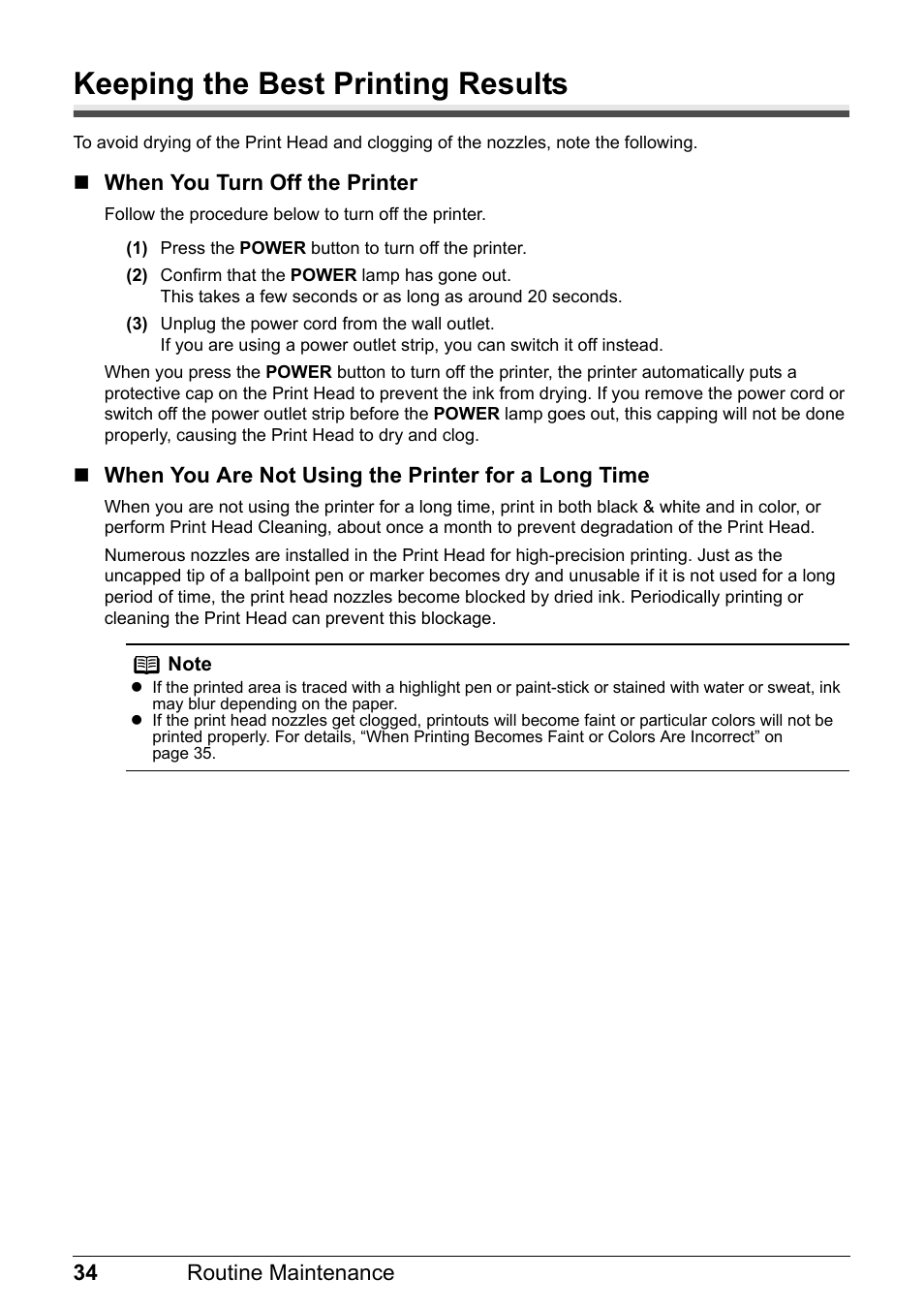 Keeping the best printing results | Canon Pixma  iP4300 User Manual | Page 38 / 102