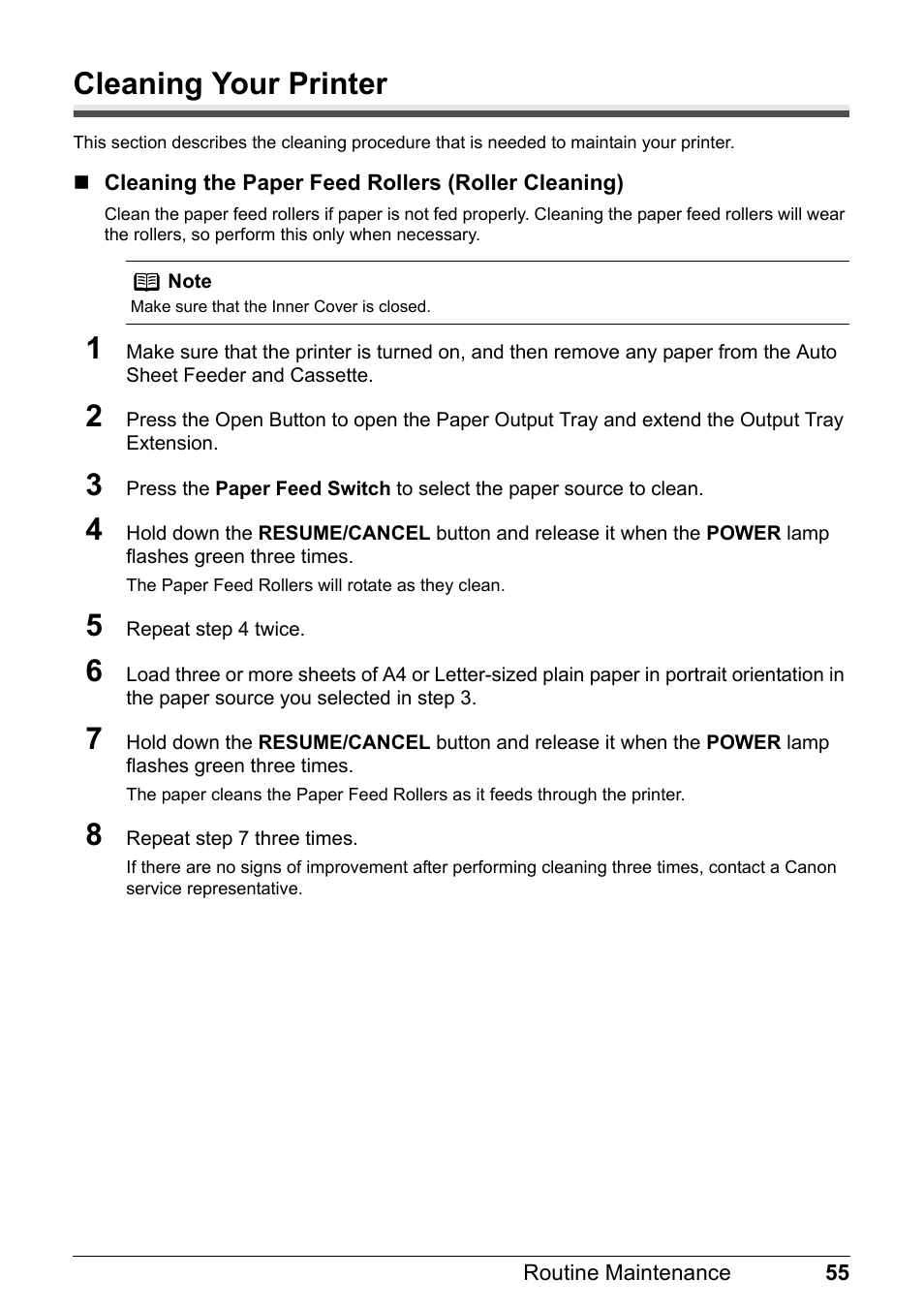 Cleaning your printer | Canon Pixma  iP4300 User Manual | Page 59 / 102