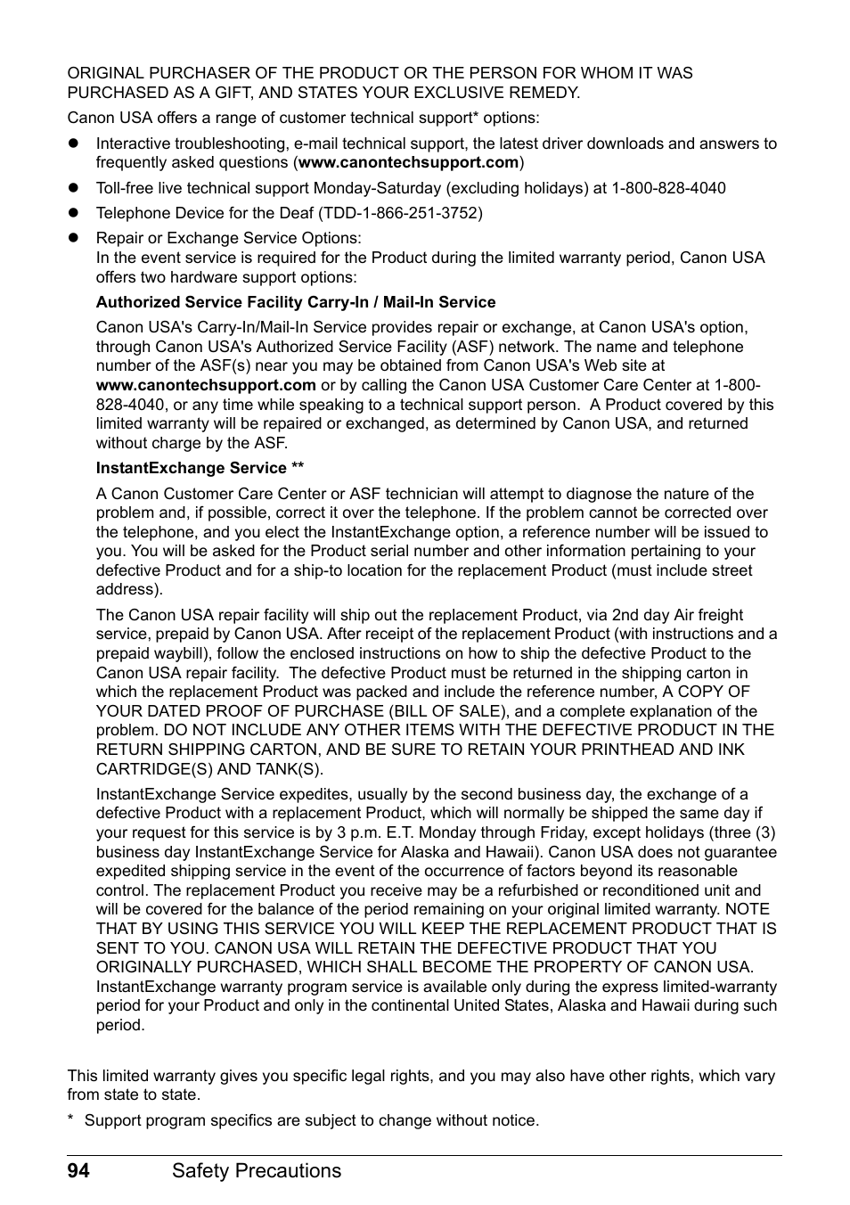 Canon Pixma  iP4300 User Manual | Page 98 / 102