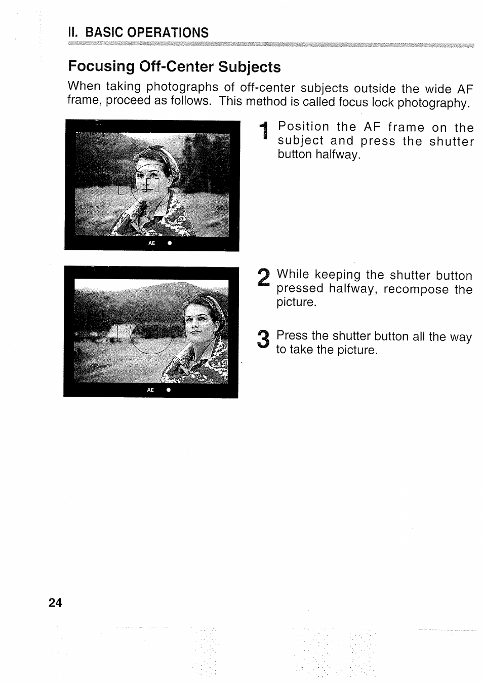 Basic operations | Canon EOS 5000 User Manual | Page 24 / 64