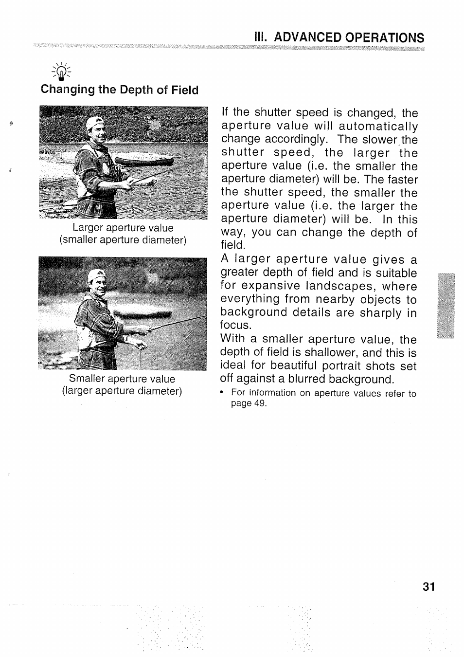 L advanced operations changing the depth of field | Canon EOS 5000 User Manual | Page 31 / 64