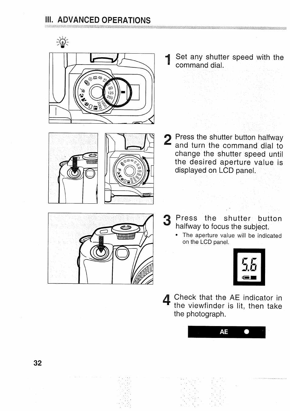 Advanced operations | Canon EOS 5000 User Manual | Page 32 / 64