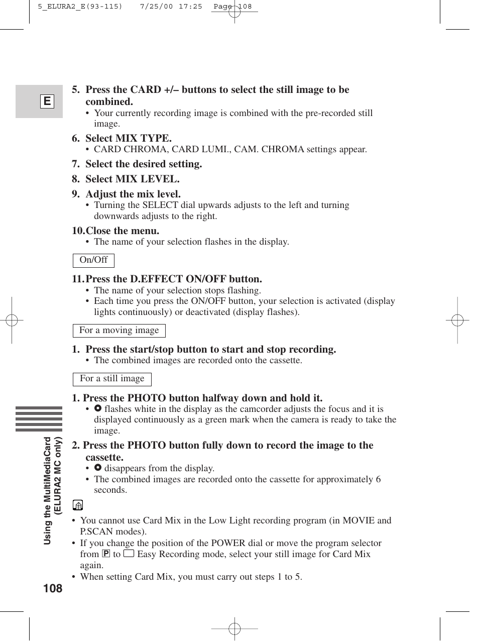 Canon Elura 2 MC User Manual | Page 108 / 147