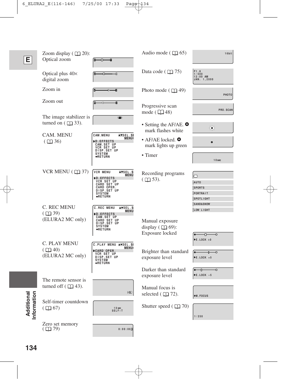 134 e | Canon Elura 2 MC User Manual | Page 134 / 147