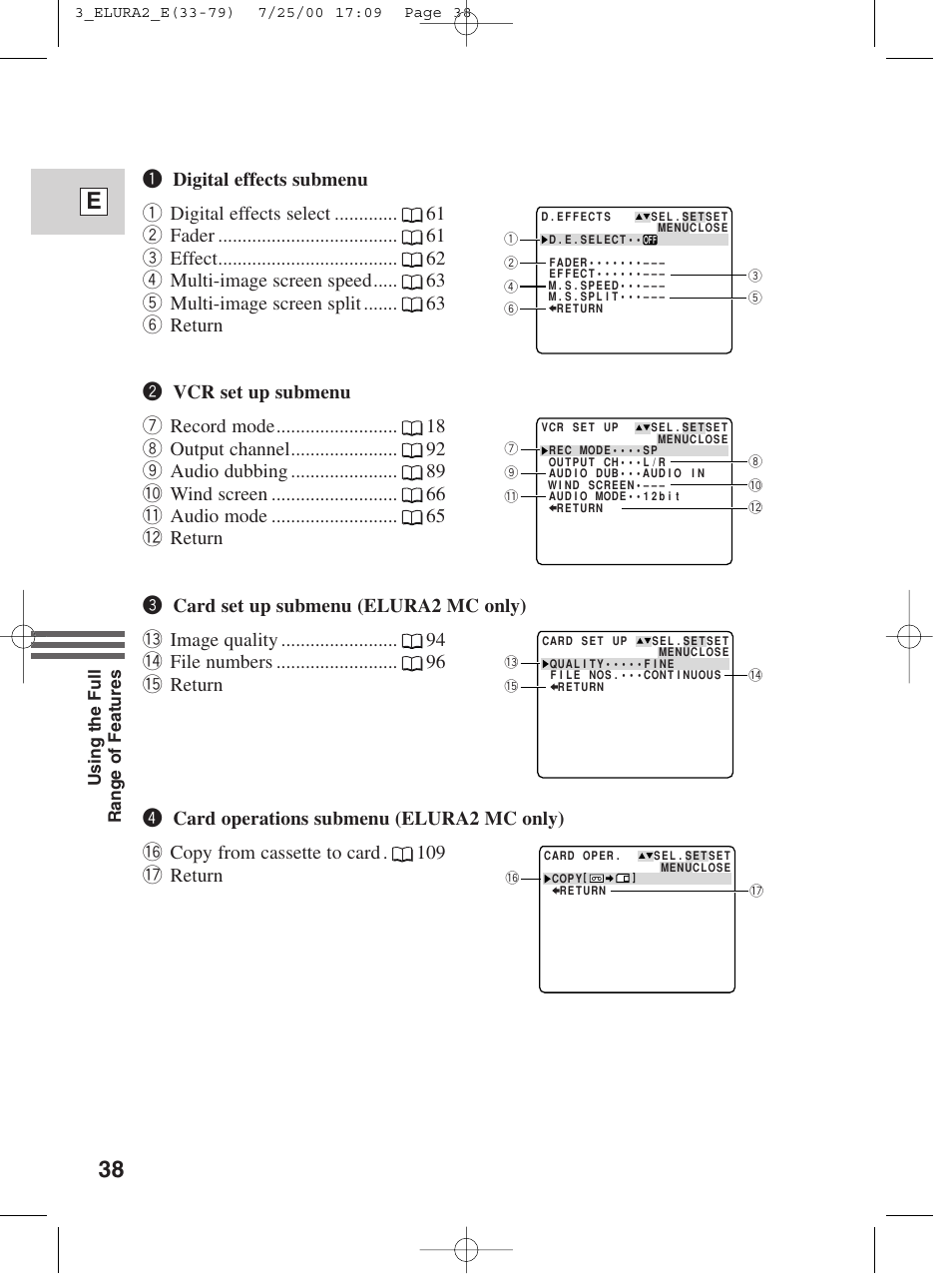 38 e | Canon Elura 2 MC User Manual | Page 38 / 147