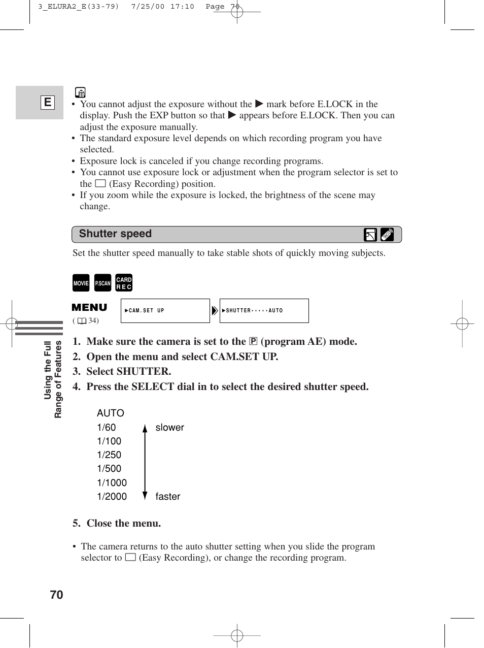 70 e | Canon Elura 2 MC User Manual | Page 70 / 147