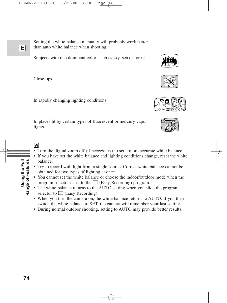 74 e | Canon Elura 2 MC User Manual | Page 74 / 147