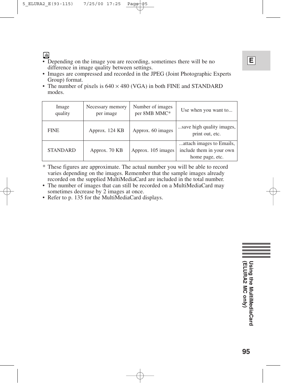 95 e | Canon Elura 2 MC User Manual | Page 95 / 147