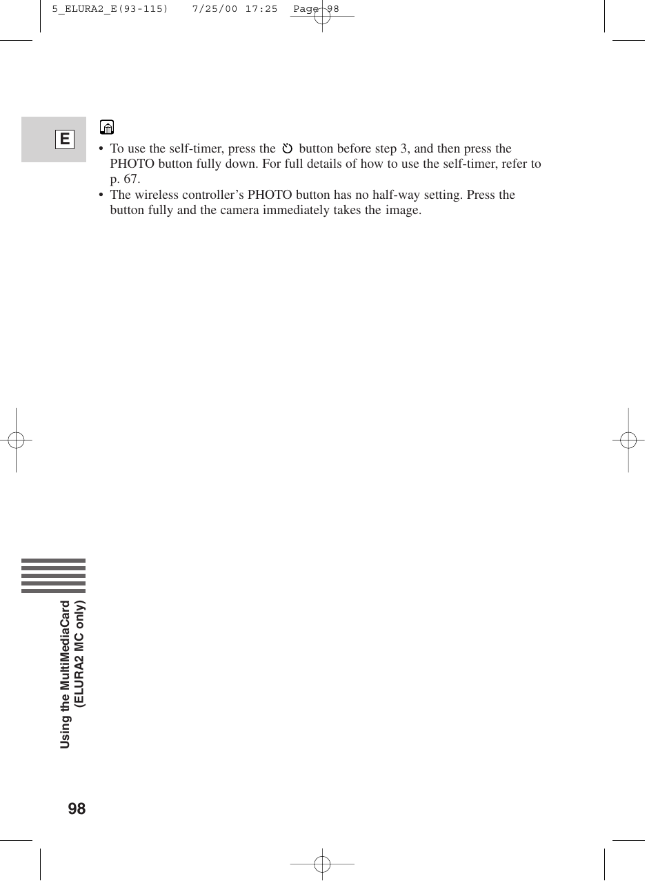 98 e | Canon Elura 2 MC User Manual | Page 98 / 147